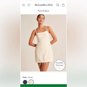 Abercrombie Tweed Skort Dress - Cream - MP